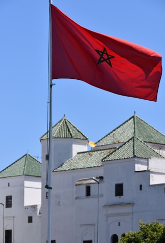 Flag of Morocco at Casablanca’s New Medina, June 22, 2019. (Photo via Getty Images)