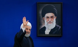 Iran’s former president Hassan Rouhani at a press conference in Tehran, Iran. Oct. 14, 2019. (Photo by Mehdi Bolourian via Fars News Agency)