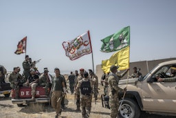 قوات الحشد الشعبي تستعد لقتال عناصر تنظيم الدولة الإسلامية في قضاء الحويجة، العراق 24 سبتمبر/أيلول 2017 (الصورة عبر غيتي إيماجز)