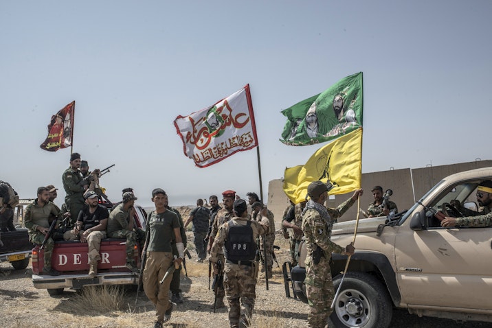 قوات الحشد الشعبي تستعد لقتال عناصر تنظيم الدولة الإسلامية في قضاء الحويجة، العراق 24 سبتمبر/أيلول 2017 (الصورة عبر غيتي إيماجز)