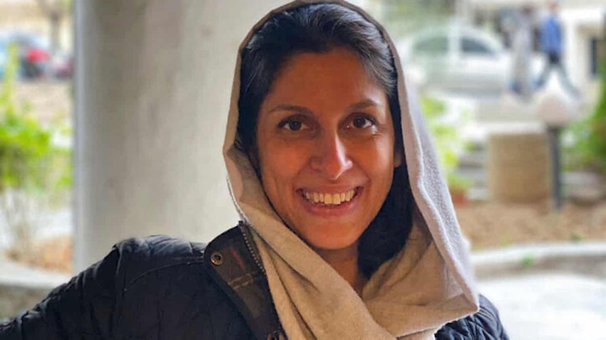 نازنين زاغري-راتكليف في اليوم الأول بعد انتهاء فترة سجنها. الصورة في طهران، في السابع من مارس/آذار 2021 (مصدر الصورة: العائلة))