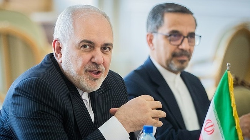 Iranian Foreign Minister Mohammad Javad Zarif at a meeting in Tehran on Feb. 22, 2020. (Photo by Erfan Kuchari via Tasnim News Agency)