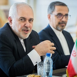 وزير الخارجية الإيراني محمد جواد ظريف في اجتماع في طهران في 22 فبراير/شباط، 2020. (الصورة لعرفان كوجاري عبر وكالة تسنيم)
