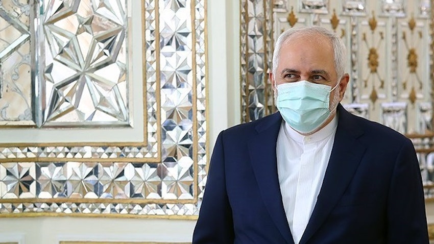 وزير الخارجية محمد جواد ظريف في مقر وزارة الخارجية في طهران. 22 ديسمبر/كانون الاول 2020 (تصوير محمد حسن  زاده عبر وكالة تسنيم الاخبارية)