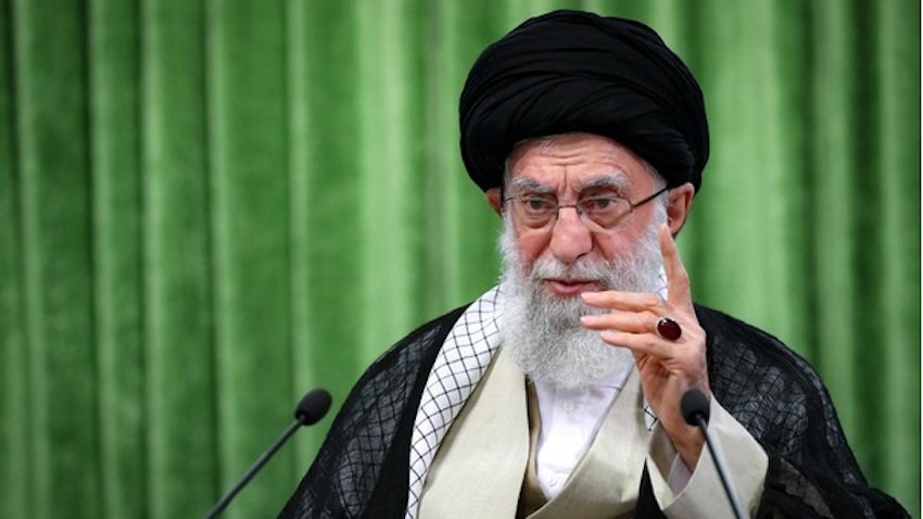 Iran’s Supreme Leader Ayatollah Ali Khamenei addresses a group of students in Tehran on May 11, 2021. (Photo via Khamenei.ir) Iran’s Supreme Leader Ayatollah Ali Khamenei addresses a group of students in Tehran on May 11, 2021. (Photo via Khamenei.ir)