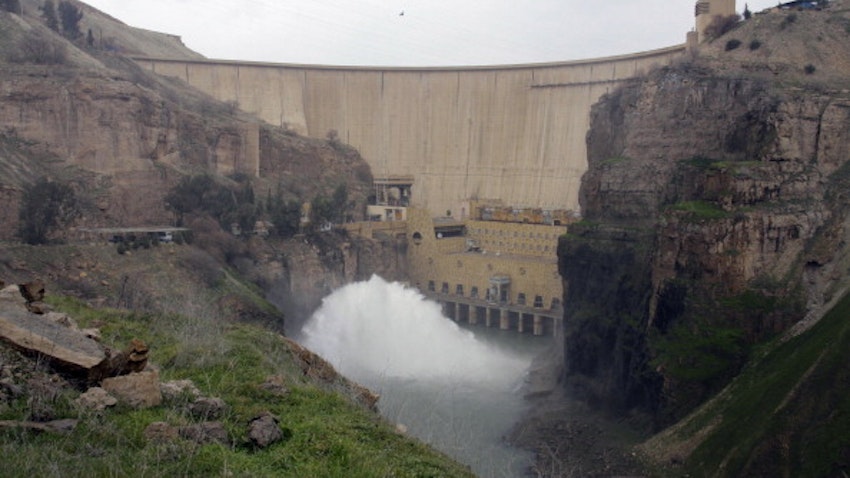 The Dukan dam  in Sulaimaniyah in Iraq's Kurdistan region, Jan. 29, 2011.  (Photo via Getty Images)