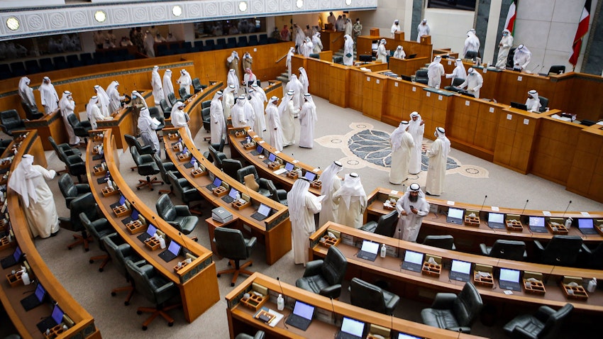 Members of parliament in Kuwait's National Assembly in Kuwait City. April 27, 2021. (Photo via Getty Images)