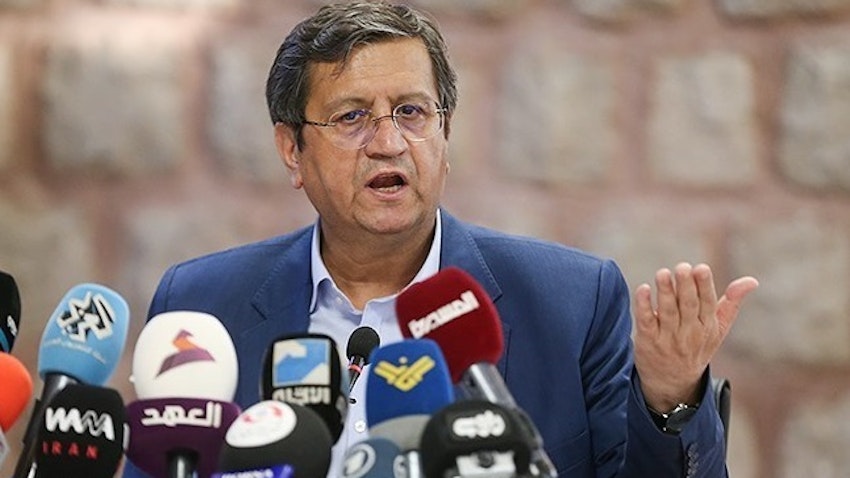Iranian presidential candidate Abdolnaser Hemmati at a press conference in Tehran on June. 2, 2021. (Photo by Amin Ahoui via Tasnim News Agency)