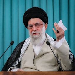 Iran's Supreme Leader Ayatollah Ali Khamenei in Tehran on June 16, 2021. (Photo via Khamenei.ir)