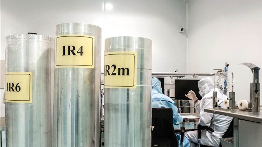 Researchers working at the Centrifuge Technology Company of Iran on May 20, 2019. (Photo via Tasnim News Agency)