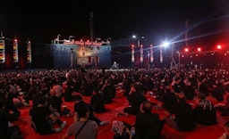 A mourning ceremony on the martydom anniversary of Hussein ibn Ali, Prophet Muhammad's grandson, in Tehran, Iran on Aug. 10, 2021. (Photo by Mohammad Hassan Aslani via Tasnim News Agency)