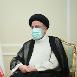 Iran's President Ebrahim Raisi at a meeting in Tehran on Aug, 5, 2021. (Photo via Iran's president's website)