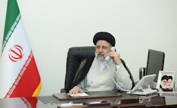 Iran's President Ebrahim Raisi in his office in Tehran. (Undated photo via president.ir)