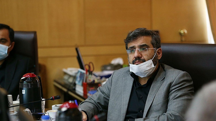 محمدمهدی اسماعیلی، وزیر پیشنهادی فرهنگ و ارشاد اسلامی، در جلسه‌ای در مجلس؛ ۲۶ مرداد ۱۴۰۰. (عکس از وبسایت مجلس ایران)
