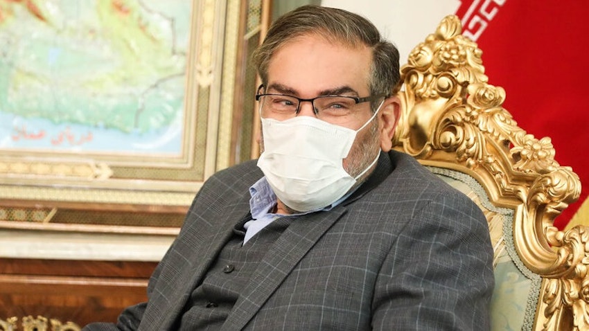 Ali Shamkhani, the secretary of Iran's Supreme National Security Council, in Tehran on Oct. 19, 2020 (Photo by Maryam Kamyab via Mehr News Agency)
