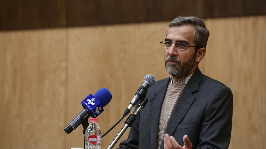 Iranian diplomat Ali Baqeri-Kani in Tehran, Iran on July 10, 2021. (Via Fararu news agency) 