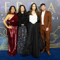 Some of the cast from the film "The Eternals" at its London premiere on Oct. 27, 2021. (Photo via Getty Images)
