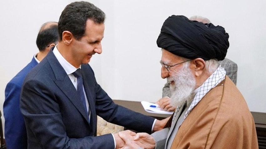 Syrian President Bashar Al-Assad meets Iran's Supreme Leader Ayatollah Ali Khamenei in Tehran on Feb. 25, 2019. (Photo via Iran's leader’s website)