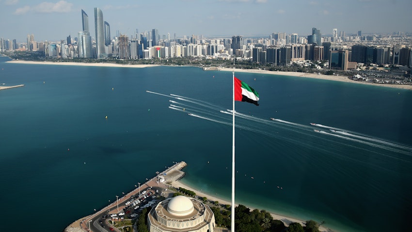 The Abu Dhabi marina and skyline on Nov. 27, 2015. (Photo via Getty Images)