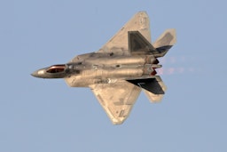 A Lockheed Martin F-35 combat aircraft on display at the Dubai Airshow on Nov. 17, 2019. (Photo via Getty Images)