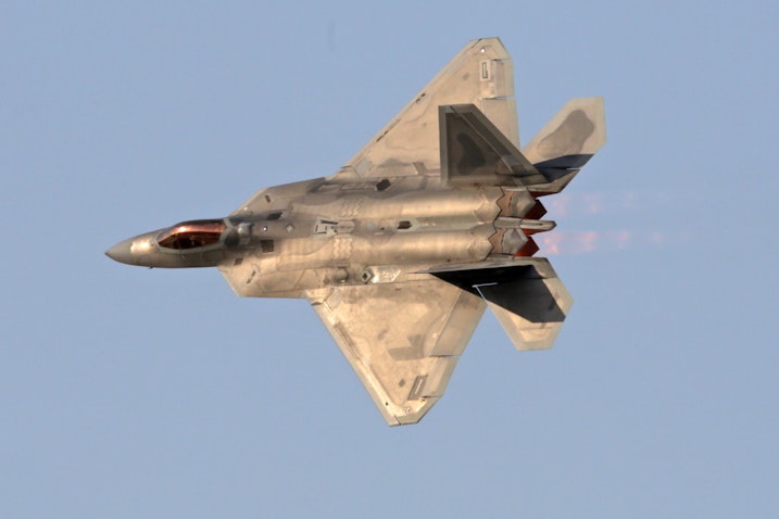 A Lockheed Martin F-35 combat aircraft on display at the Dubai Airshow on Nov. 17, 2019. (Photo via Getty Images)