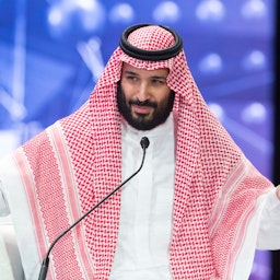 ولي العهد السعودي خلال منتدى الاستثمار السنوي "دافوس في الصحراء" في الرياض، المملكة العربية السعودية. 24 أكتوبر/تشرين الأول 2018 (الصورة عبر غيتي إيماجز)