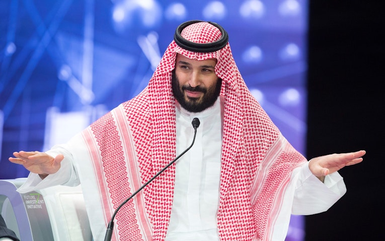 Saudi Crown Prince Mohammed bin Salman Al Saud during the forum "Davos in the Desert" in Riyadh on Oct. 24, 2018. (Photo via Getty Images)