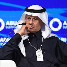 شاهزاده عبدالعزیز بن سلمان آل سعود، وزیر انرژی عربستان، در اجلاس پایداری آینده؛ ابوظبی، ۲۴ دی ۱۳۹۸/ ۱۴ ژانویه ۲۰۲۰. (عکس از گتی ایمیجز)