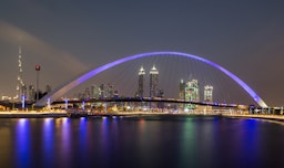 A night view of Dubai Canal in Dubai, UAE on Dec. 09, 2016. (Photo viaGetty Images)