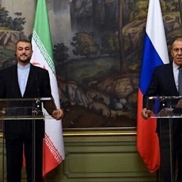 Iran's Foreign Minister Hossein Amir-Abdollahian meets his Russian counterpart Sergei Lavrov in Moscow, Russia on Oct. 6, 2021. (Photo via IRNA)