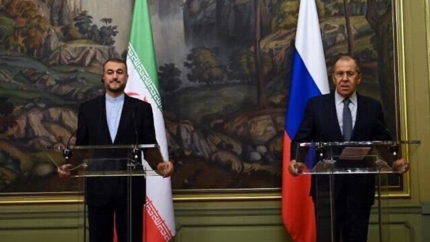 Iran's Foreign Minister Hossein Amir-Abdollahian meets his Russian counterpart Sergey Lavrov in Moscow, Russia on Oct. 6, 2021. (Photo via IRNA)