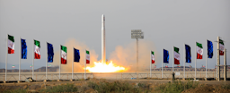 Iran launches the Noor satellite with the Qased space launch vehicle on Apr. 22, 2020 (Photo ovia IMA Media)