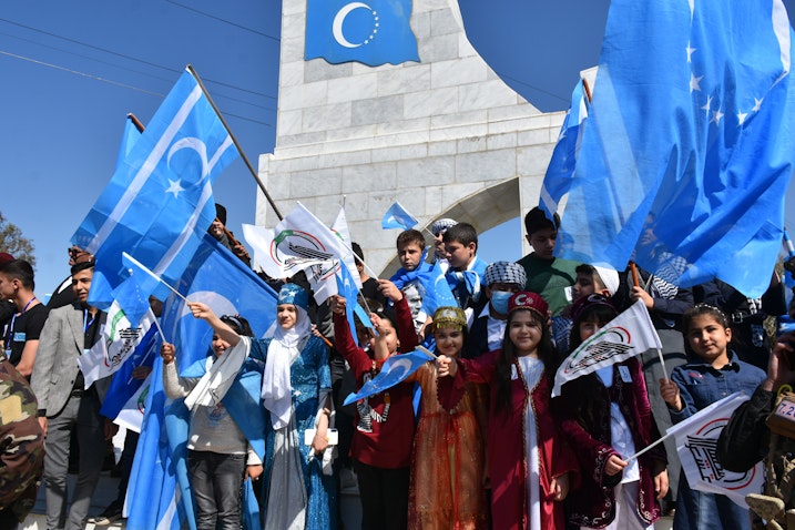 Iraqi Turkmens attend a commemoration ceremony in Kirkuk, Iraq on Mar. 28, 2021. (Photo via Getty Images)