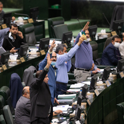 Iranian lawmakers review the approach of the nuclear negotiating team. Tehran, Iran on Mar. 13, 2022. (Photo via IRNA)