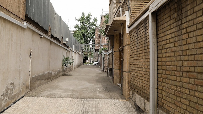 Iranian authorities ease restrictions outside the residence of opposition figures Mir Hossein Mousavi and Zahra Rahnavard in Tehran, Iran on Apr. 25, 2022. (Photo via social media)