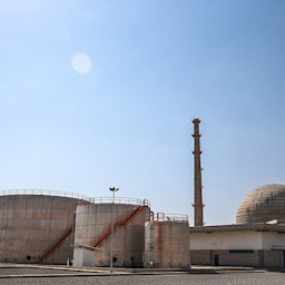 مشهد عام لمنشأة مفاعل الماء الثقيل في أراك، إيران. 21 سبتمبر/أيلول 2014 (تصوير مرتضى فرج آبادي عبر إسنا)