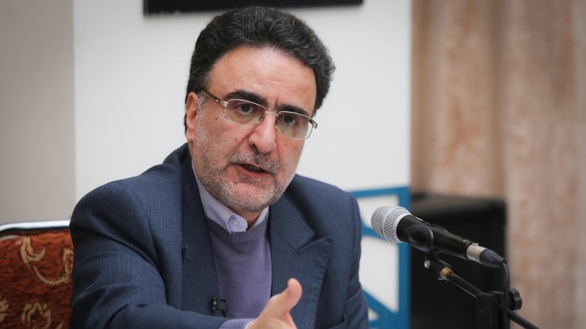 Mostafa Tajzadeh speaks during a political debate in Tehran, Iran on Jan. 23, 2019. (Photo by Asghar Khamseh via Mehr News Agency)