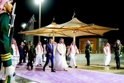 Saudi Crown Prince Mohammad bin Salman Al Saud receives Iraqi Prime Minister Mustafa Al-Kadhimi in Jeddah, Saudi Arabia on July 15, 2022. (Source: IraqiPMO/Twitter)