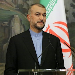 Iranian Foreign Minister Hossein Amir-Abdollahian attends a press conference in Moscow, Russia on Aug. 31, 2022. (Photo via Iranian Foreign Ministry)