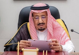 الملك السعودي سلمان بن عبد العزيز آل سعود في جدة يوم 16 أكتوبر/تشرين الأول 2022 (صورة من وزارة الخارجية السعودية)