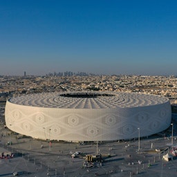 A view of Al Thumama Stadium in Doha, Qatar on Nov. 10, 2021. (Source: roadto2022en/Twitter)