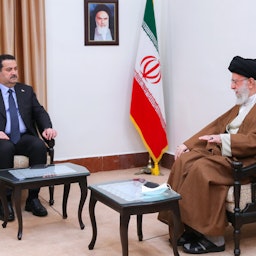 Supreme Leader of Iran Ayatollah Ali Khamenei receives Prime Minister of Iraq Muhammad Shia’ Al-Sudani in Tehran, Iran on Nov. 29, 2022. (Photo via Iran's supreme leader's website)