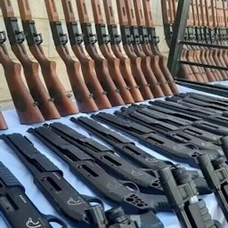 Iranian state media reported the seizure of an "illegal weapons" cache in Sistan-Baluchestan on Nov. 30, 2022. (Photo via Hamshahri Online)