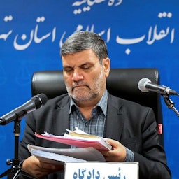 Abolqasem Salavati presides over the trial of a former banker in Tehran, Iran on Dec. 24, 2018. (Photo via IRNA)