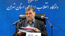 أبو القاسم سلفاتي يترأس محاكمة مصرفي سابق في طهران، إيران. 24 ديسمبر/كانون الأول 2018. (الصورة عبر وكالة أنباء إرنا)