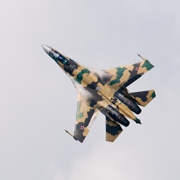 A Sukhoi Su-35 fighter jet flies during the 100 year anniversary of the Russian Air Force in Zhukovskiy, Russia on Aug. 12, 2012. (Photo by Sergey Vladimirov via Wikimedia Commons)