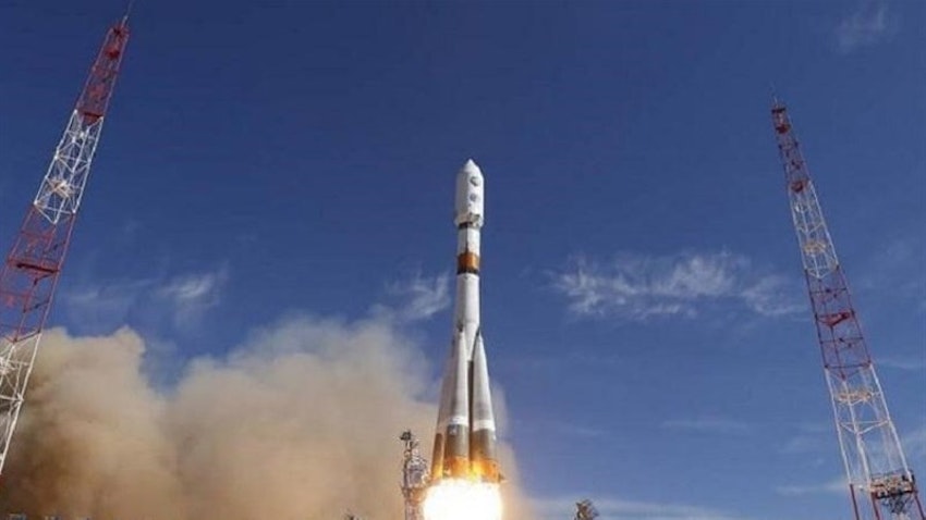 پرتاب ماهواره خیام، سوار بر موشک روسی سایوز؛ پایگاه بایکونور قزاقستان، ۱۸ مرداد ۱۴۰۱. (عکس از خبرگزاری تسنیم)