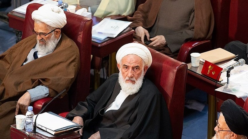 Ayatollah Abbas Ali Soleimani attending a meeting of the Assembly of Experts in Tehran, Iran on Sep. 6, 2022. (Photo via Jamaran news Website)