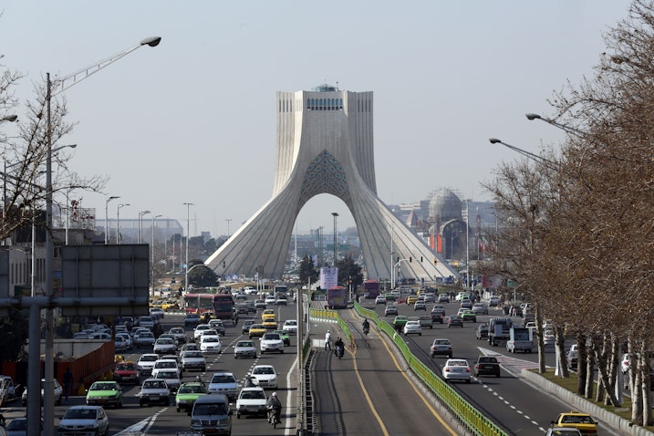 A view of Azadi Tower in Tehran, Iran on Jan. 18, 2016. (Photo via Getty Images)