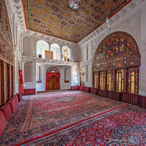 A view of the historic Aminiha house owned by the Endowments and Charity Affairs Organization in Qazvin, Iran. Date unknown. (Photo via sadegh_miri_photography/Instagram)